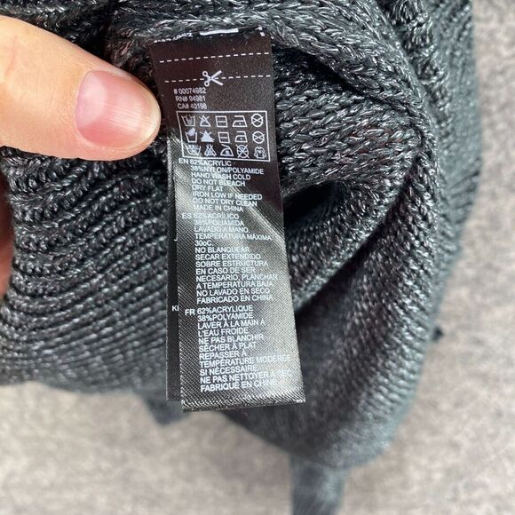 Forever 21 Sweater Pullover Women S Small Gray Knit Cold Shoulder Long Sleeve - Picture 6 of 9